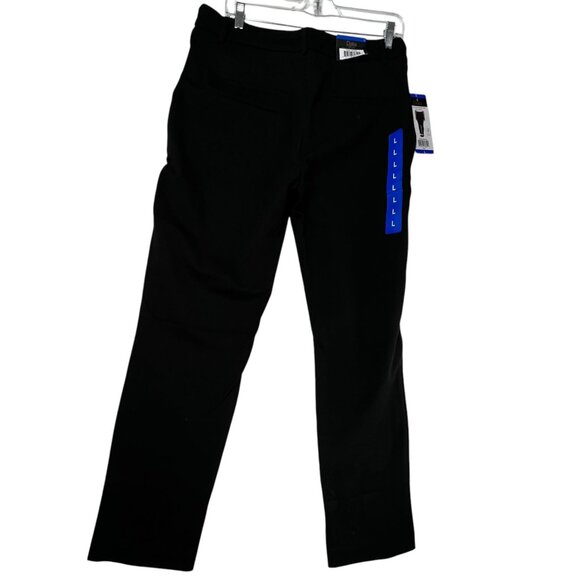 NWT Dalia Womens Black Straight-Leg Pull-On Pants Tummy Control Size L Pockets - Picture 2 of 12